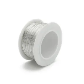 0.2mm Silver Plated Copper Non Tarnish Wire - Reel of 100m