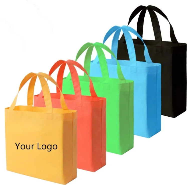 100 Custom Tote Gift Bags - Personalized Shopping Bag - Beach Bag Create your Own Bag - Promotional Tote Bag - Printed Tote Bag Grocery Bag