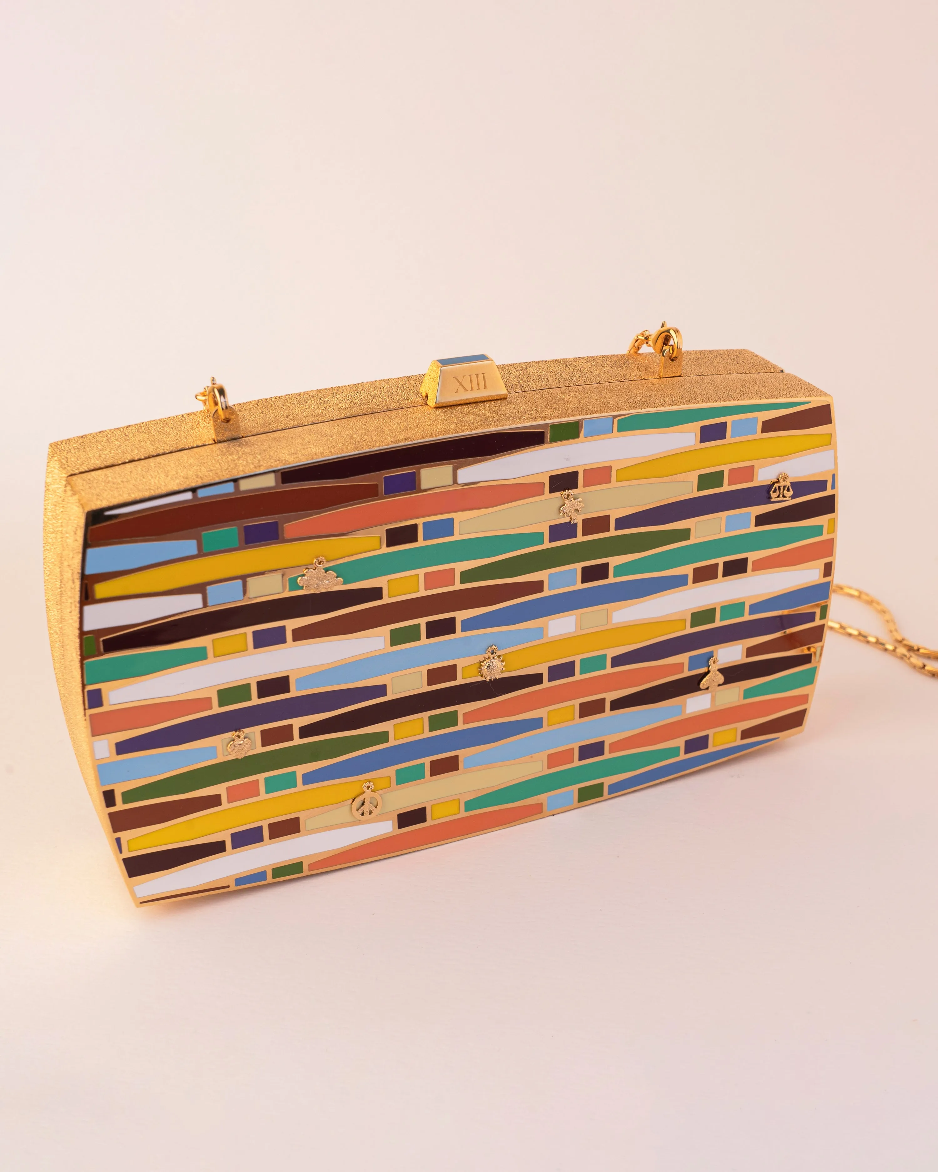 13BC x Carolina Bucci Woven Rainbow Clutch