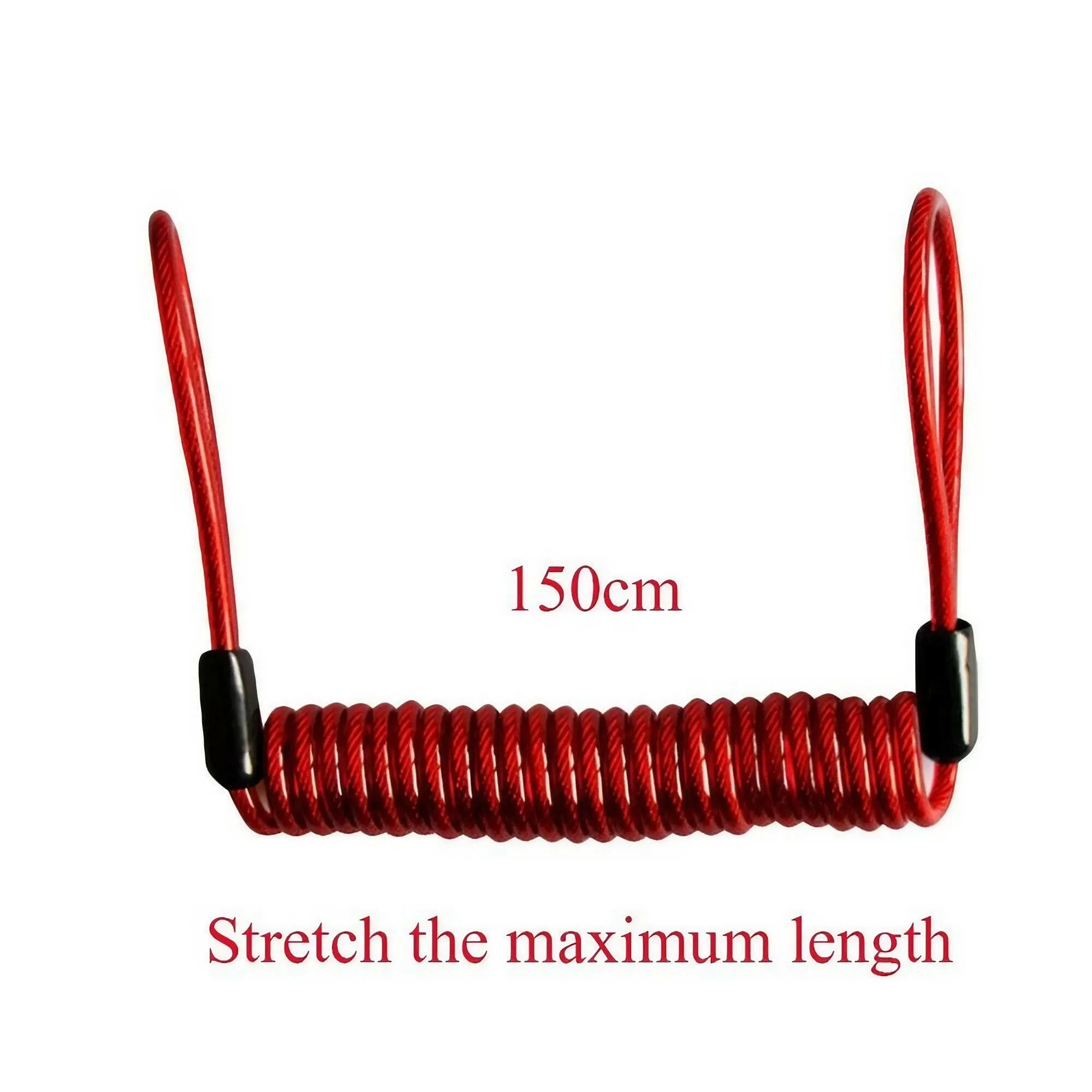 150cm Bike Spring Cable Lock Anti-Theft Rope Alarm Disc Lock Bicycle Security Reminder Motorcycle Theft Protection