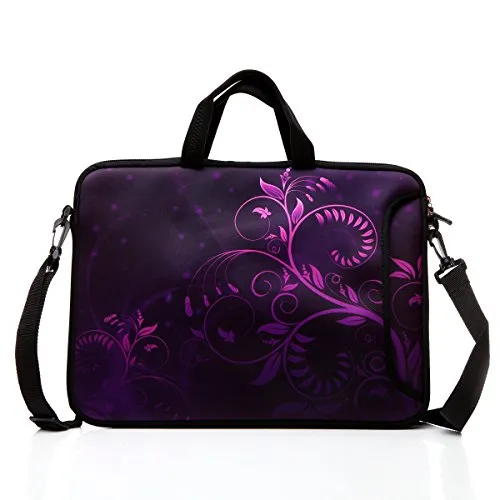 15.6-Inch Laptop Shoulder Bag Case Sleeve with Handle and Extra Pocket for 14" 14.1" 15" 15.6