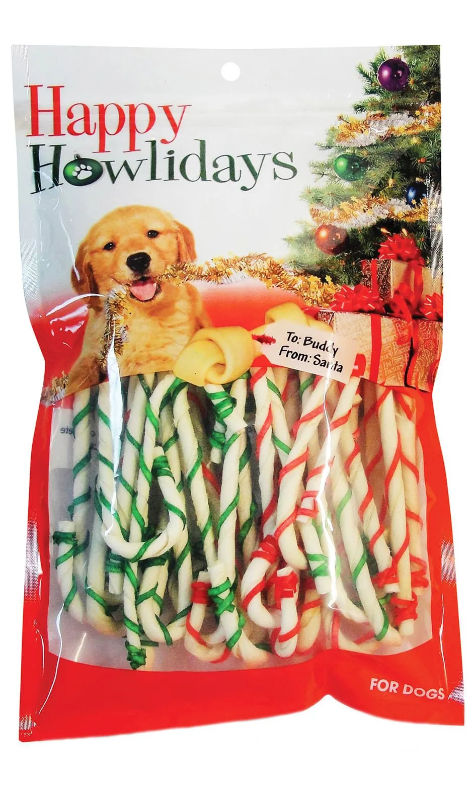 5" Rawhide Candy Canes, 30 pack