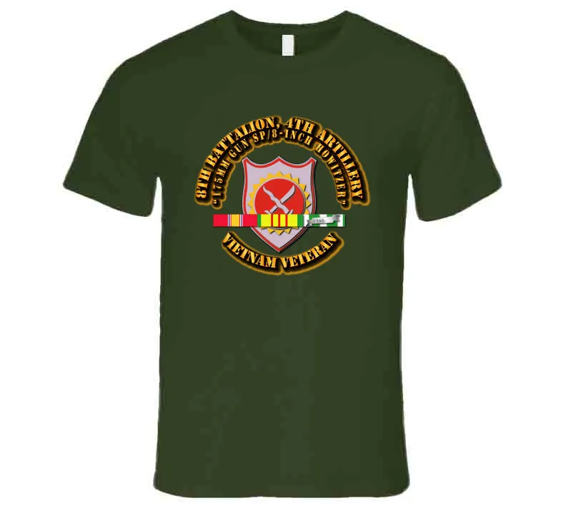 8th Battalion - 4th Artiller w SVC Ribbon T Shirt