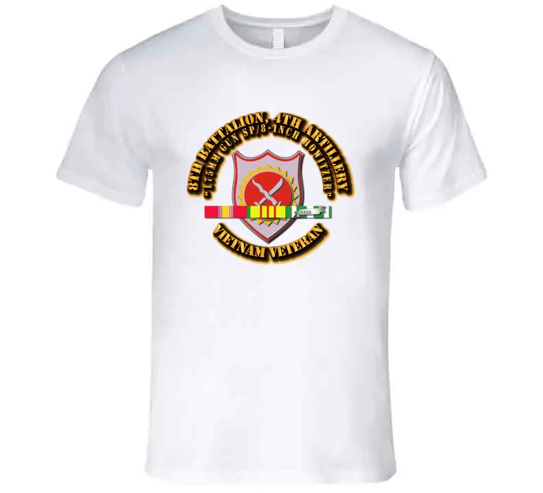 8th Battalion - 4th Artiller w SVC Ribbon T Shirt