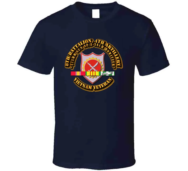 8th Battalion - 4th Artiller w SVC Ribbon T Shirt