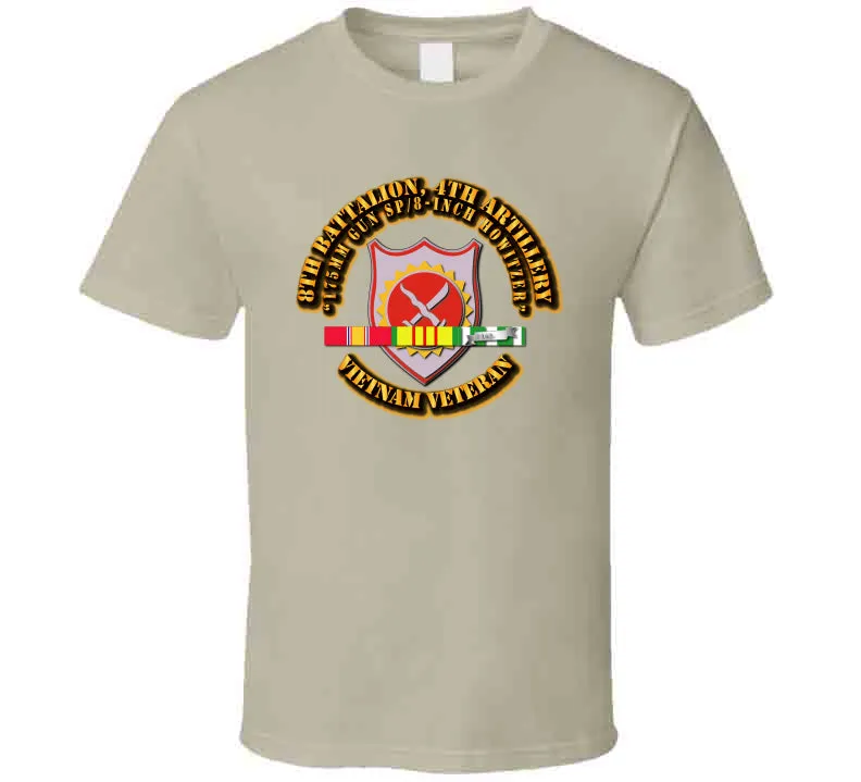 8th Battalion - 4th Artiller w SVC Ribbon T Shirt