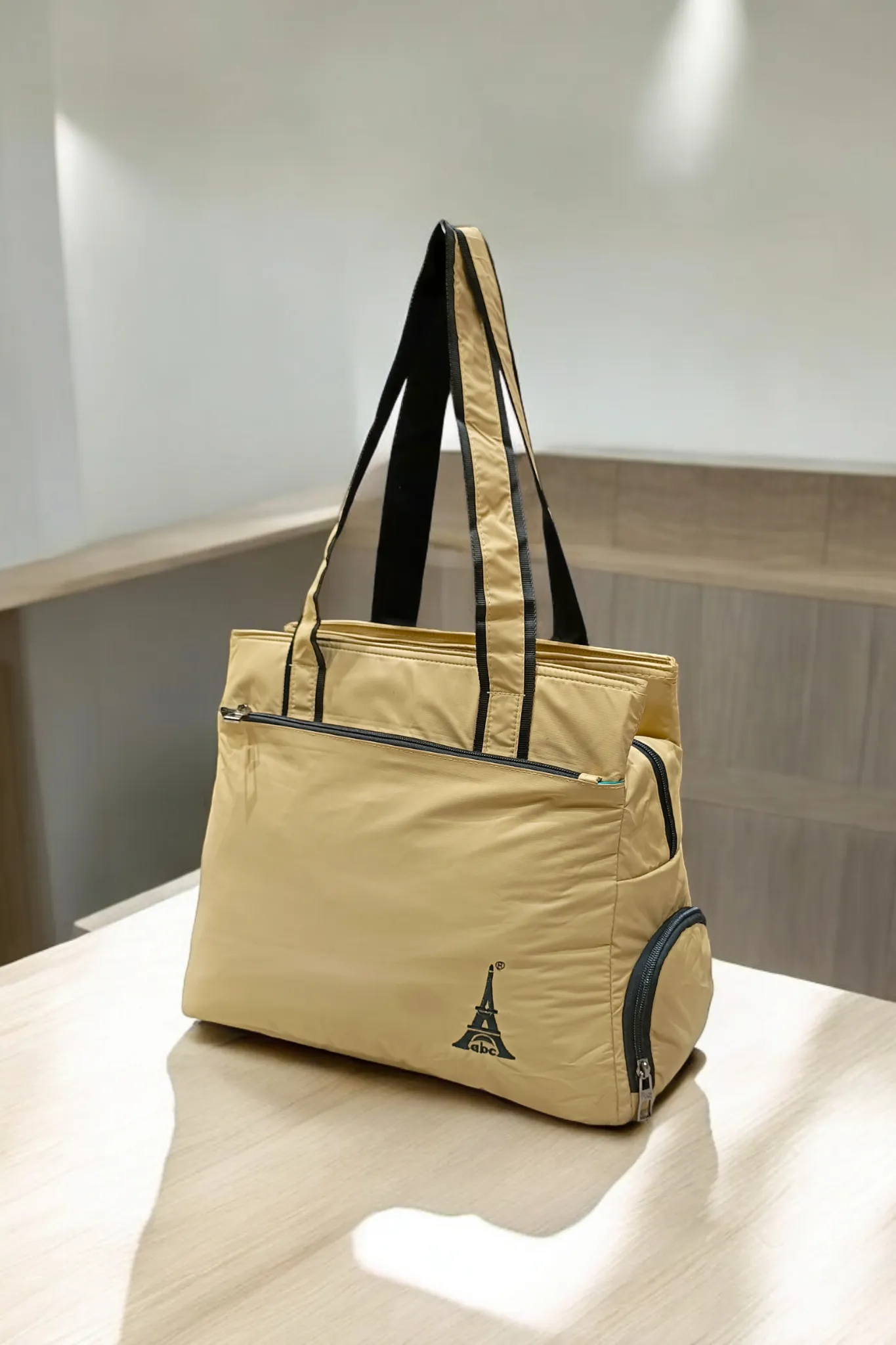 Abc's office use, school use, daily use light weight soft PU fabric handbag