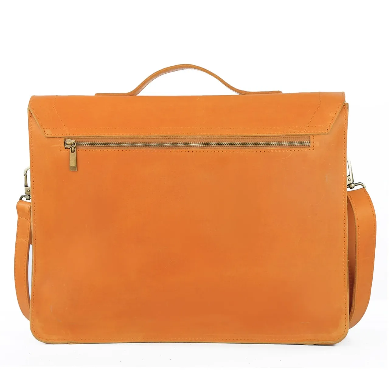 ABITI MESSENGER BAG: Rust Brown