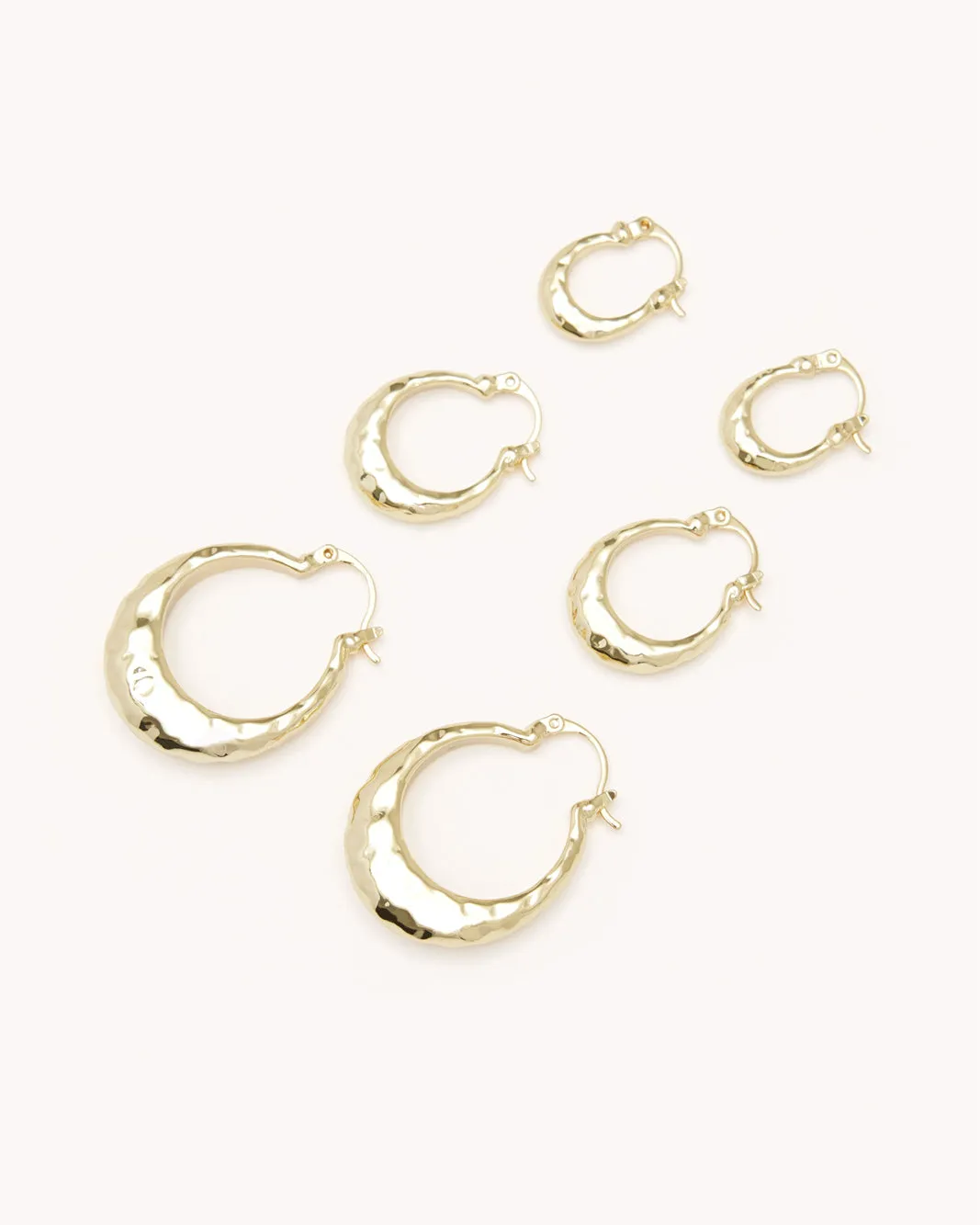 ADA EARRING 3 PACK - GOLD PLATED 18K