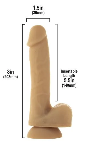 Addiction Andrew 8 Inch Bendable Dong | Realistic Caramel Silicone Dildo