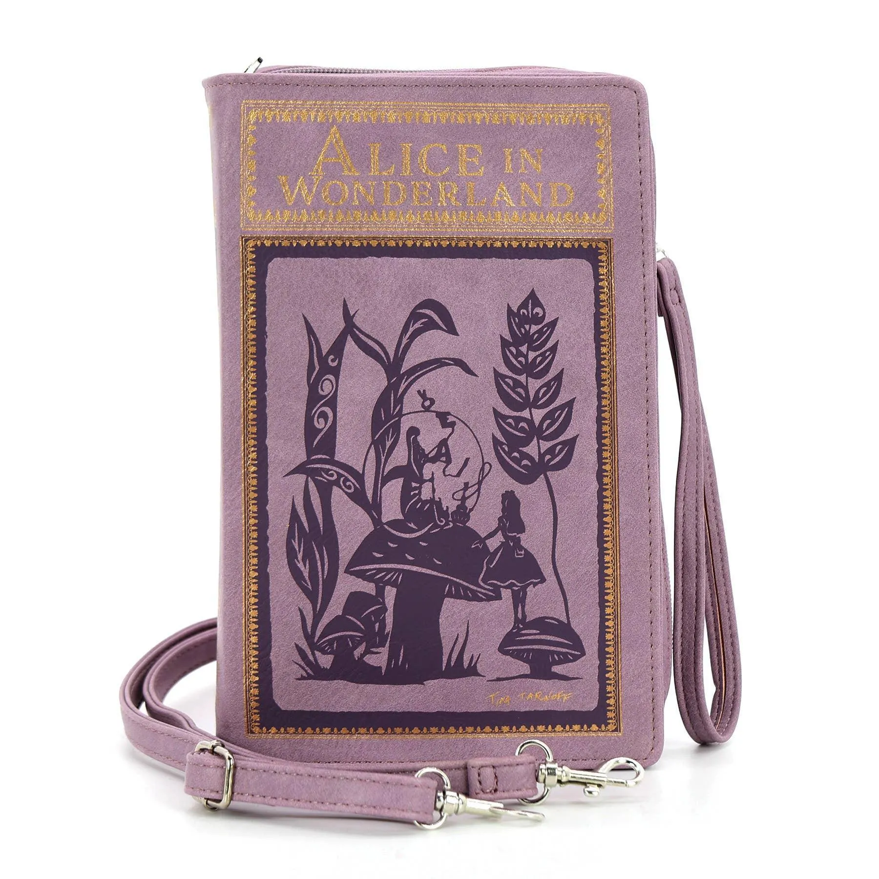 Alice in Wonderland Book Clutch Bag in Vinyl