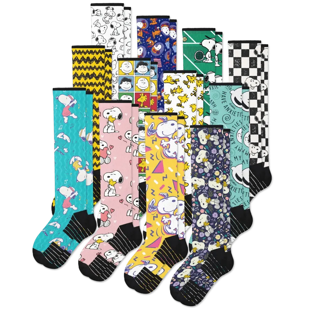 All New Patterns Compression Socks Bundle 12-Pack