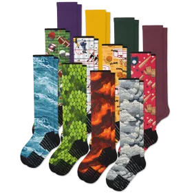 All New Patterns Compression Socks Bundle 12-Pack