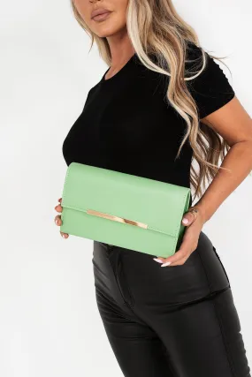 Amber Pale Green Clutch Bag