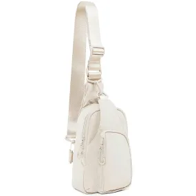 Ampere Creations "Julie" Nylon Crossbody / Sling Bag- White