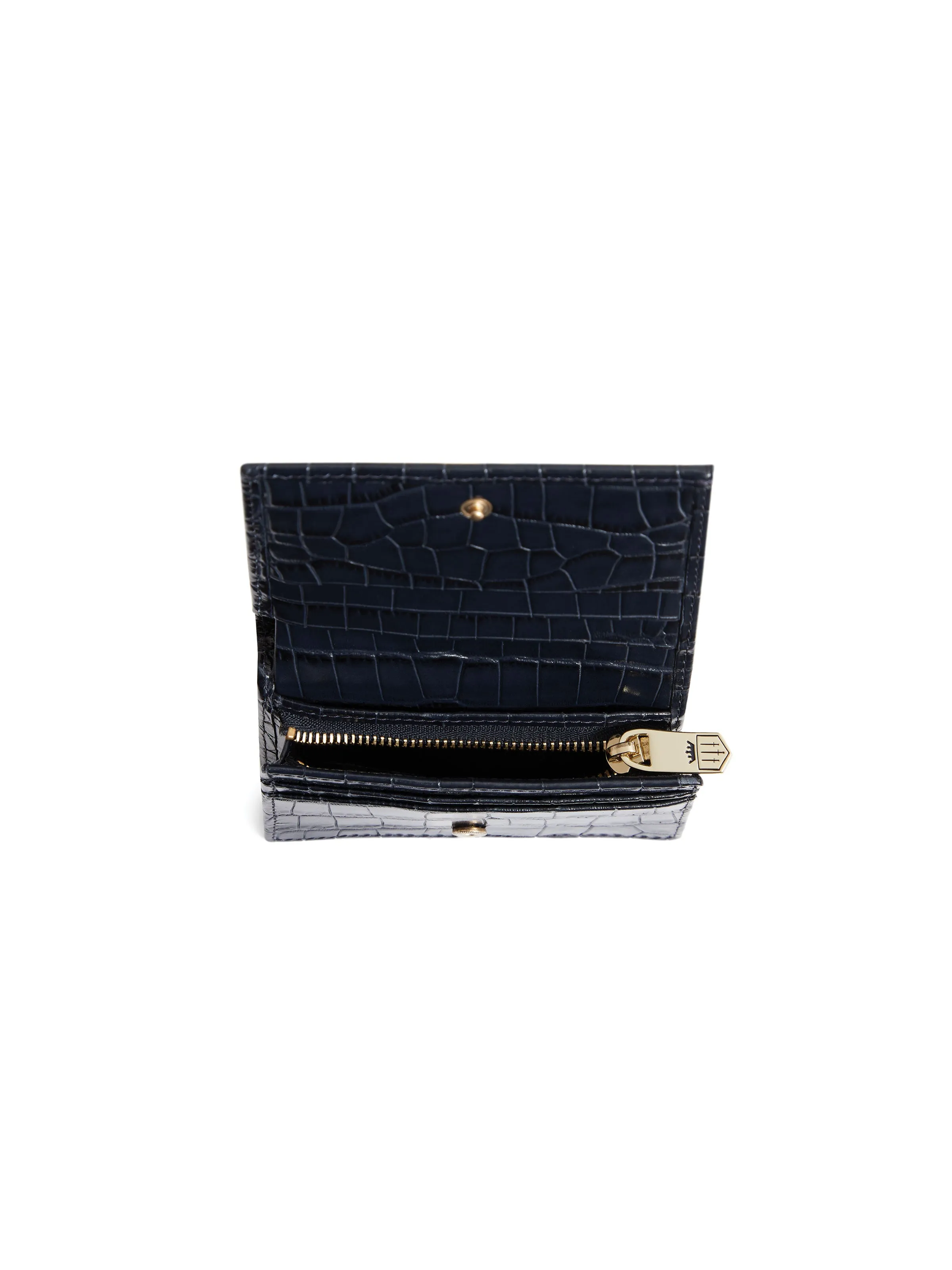 Ashwell Purse - High Shine Navy Croc