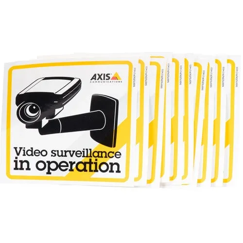 Axis Communications Surveillance Sticker (10-Pack)