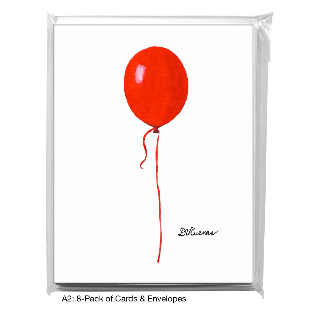 Balloon  Red, Greeting Card (8766A)