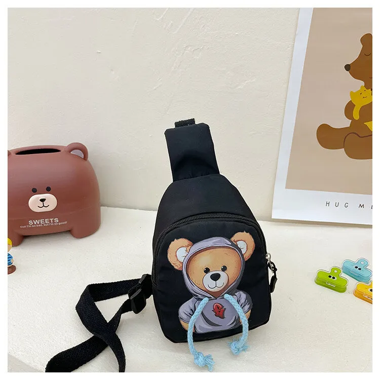 Bear Design Printed Mini Crossbody Bag for Kids