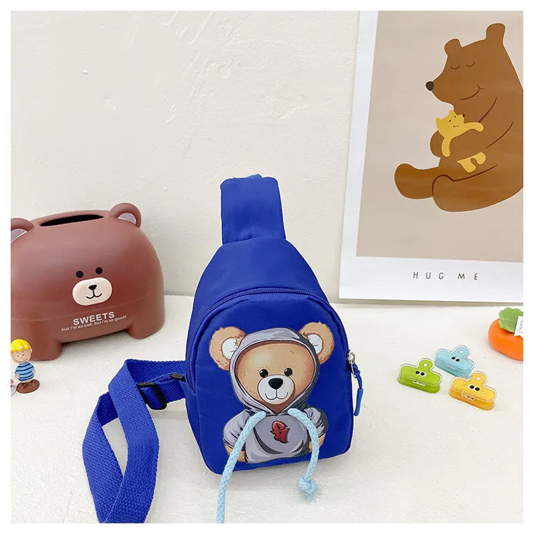 Bear Design Printed Mini Crossbody Bag for Kids