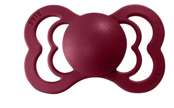 BIBS Pacifier SUPREME Silicone (Ruby-Pack of 1)