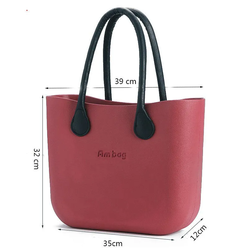 Big size Classic women's bags fashion  obag style AMbag with insert handles O lady EVA Silicon Rubber Waterproof bag  DIY