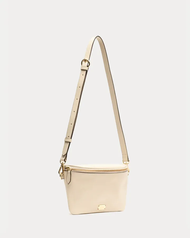 Billie Sling Crinkled Leather Leather Oyster