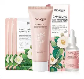 BIOAQUA Pack Of 03 Camellias Anti-Oxidation Hydrating Nourishing Rejuvenating Series For Women and for Girls