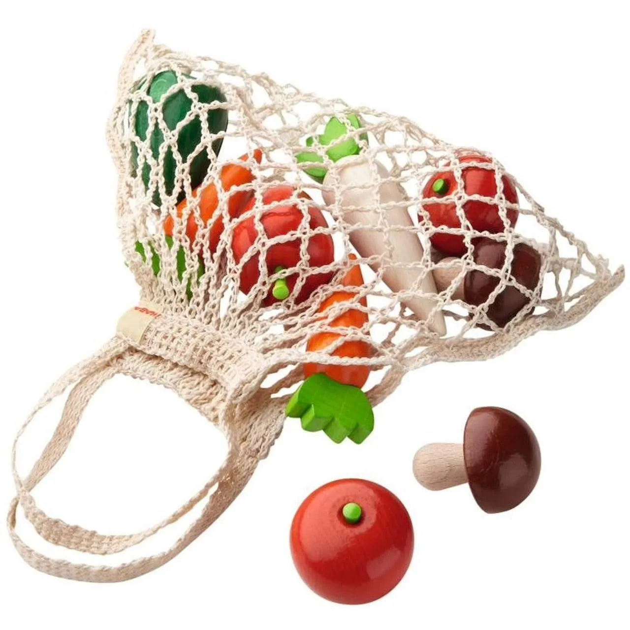 Biofino Wooden Vegetables in Shopping Net