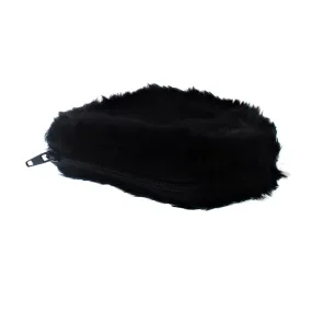 Black Fluffy Purse/ Pouch