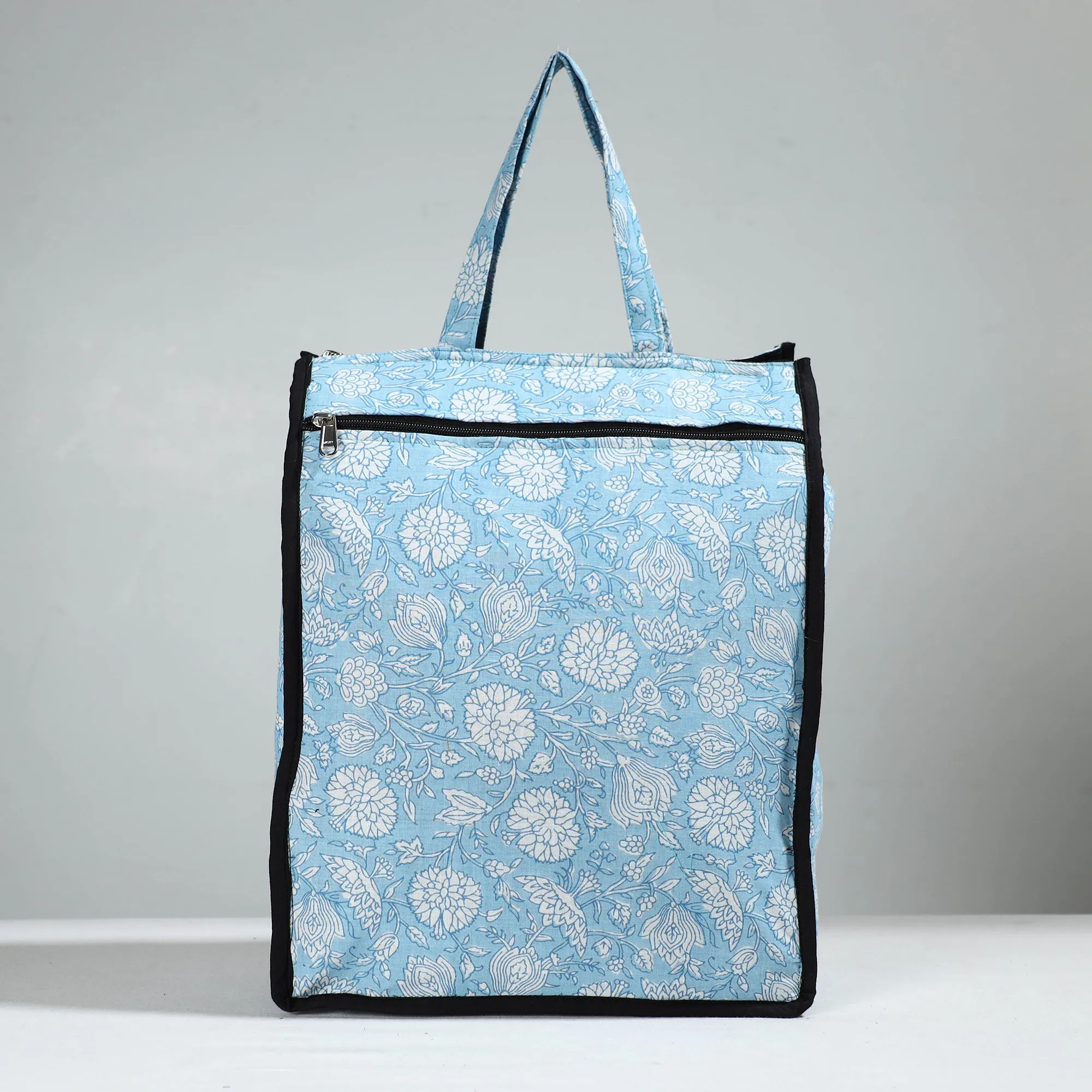 Blue - Handcrafted Cotton Shopping Bag 17