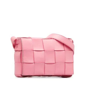 Bottega Veneta Cassette Pink Intrecciato