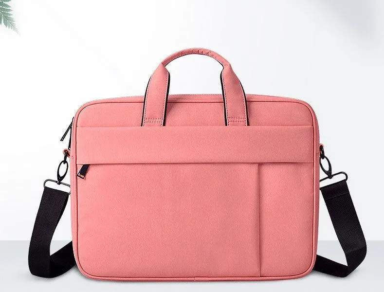 Brinch Waterproof Casual Business Side Zipper Designed Laptop Bag-Pink