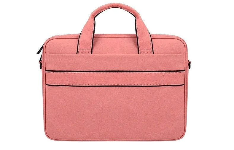 Brinch Waterproof Casual Business Side Zipper Designed Laptop Bag-Pink