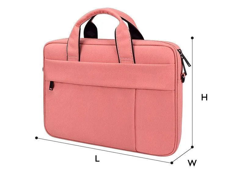 Brinch Waterproof Casual Business Side Zipper Designed Laptop Bag-Pink