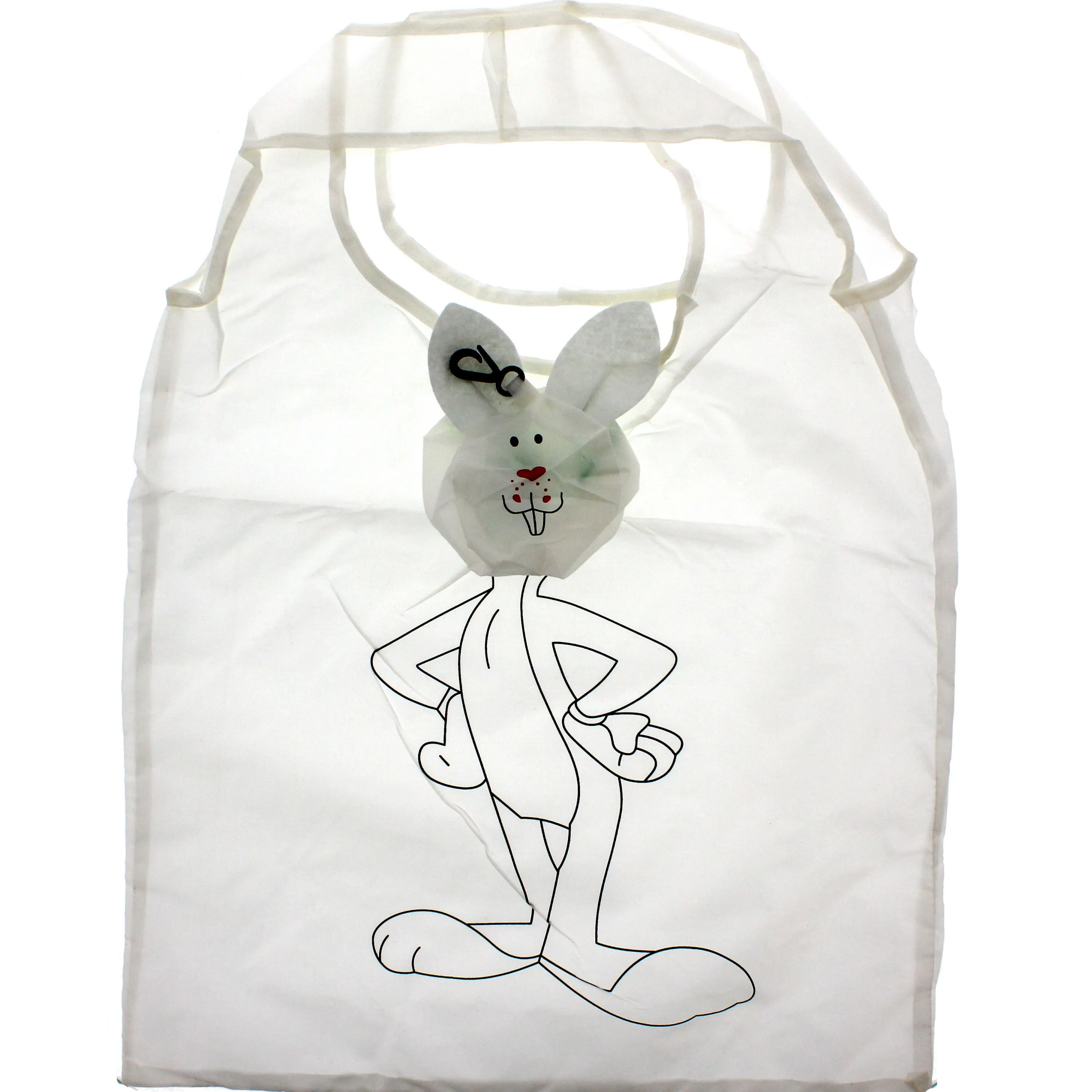 Bunny Themed Shopping Bag in Bunny Face Pouch