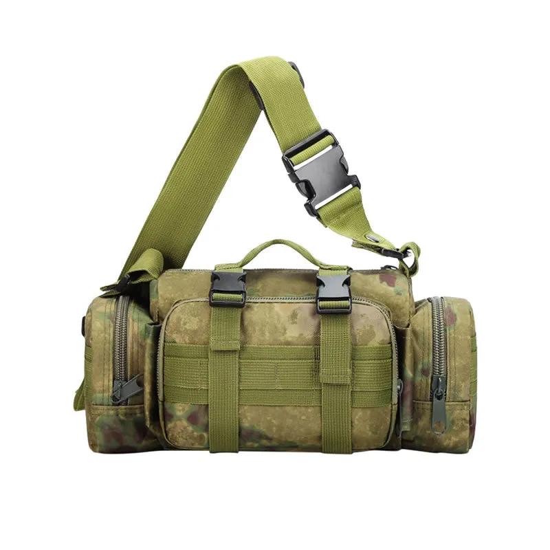 Camouflage Camping Outdoor Crossbody Waist Bag Jy-37 Green Brown