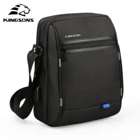 Casual Messenger Vintage Shoulder Bag with a USB interface For Men