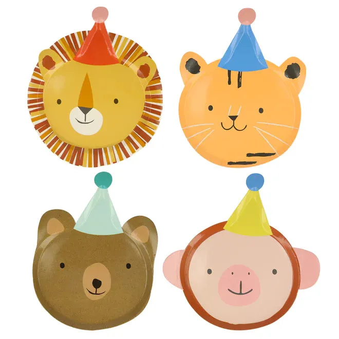 CIRCUS PARTY ANIMAL SHAPED PLATES