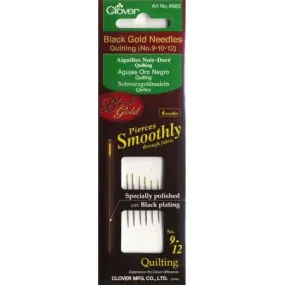 Clover Black Gold Sharps Needle Sizes 9-12