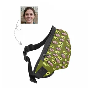 Custom Face Avocado Waist Bag