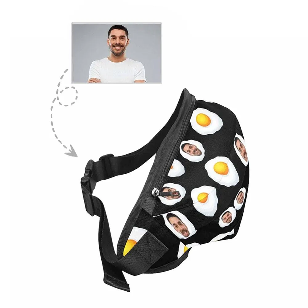 Custom Face Egg Pie Waist Bag