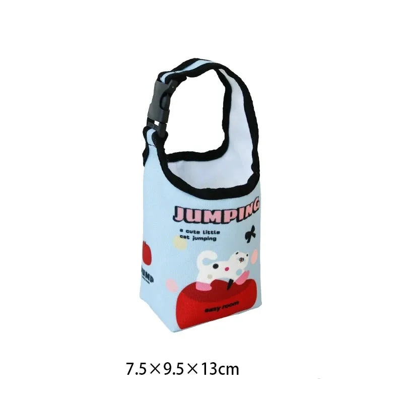 Cute Cartoon Water Cup Cover - Portable Thermos Protector Bag