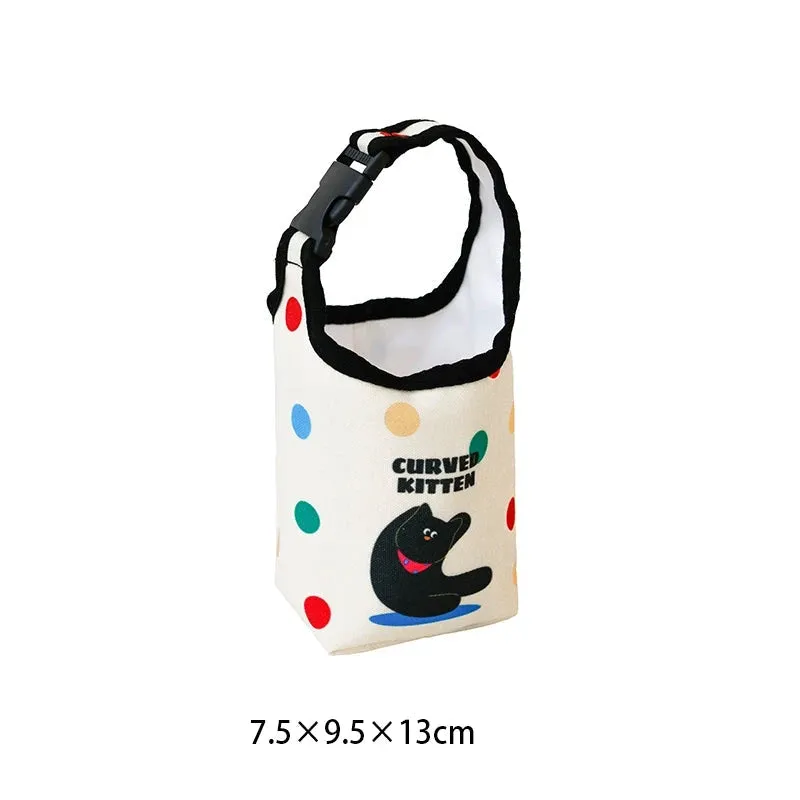 Cute Cartoon Water Cup Cover - Portable Thermos Protector Bag