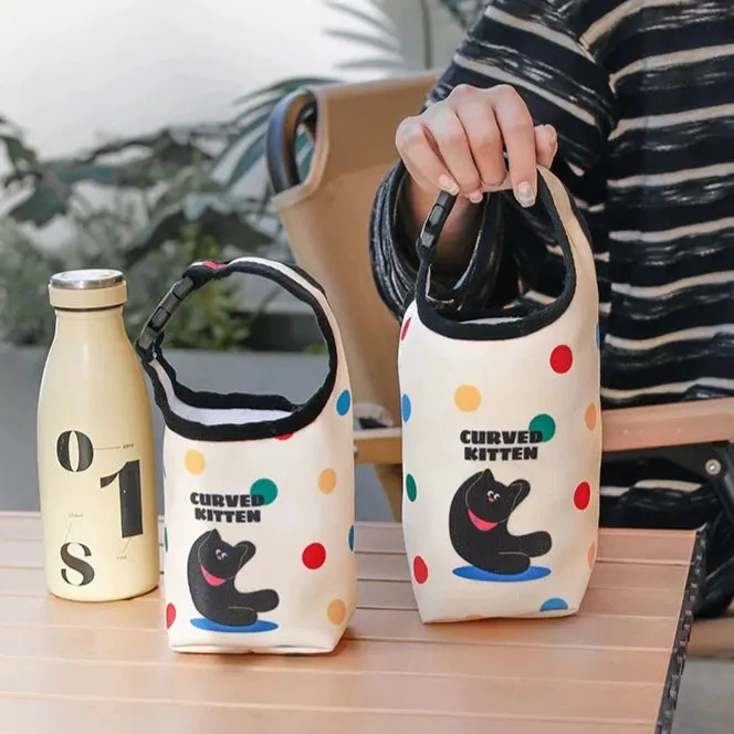 Cute Cartoon Water Cup Cover - Portable Thermos Protector Bag