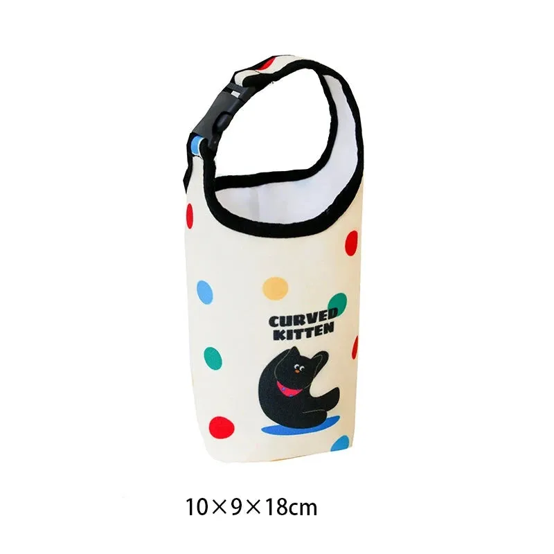 Cute Cartoon Water Cup Cover - Portable Thermos Protector Bag