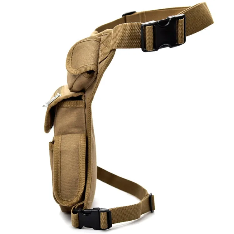 Cycling Canvas Waist Bag Outdoor Multi-Functional Leg Bag Casual Sports Waist Bag(Army Green)