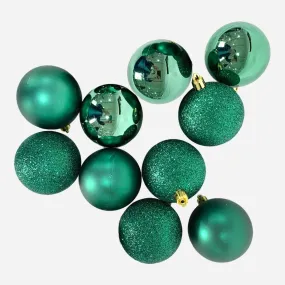 Dark Green Baubles (8cm) 9pcs