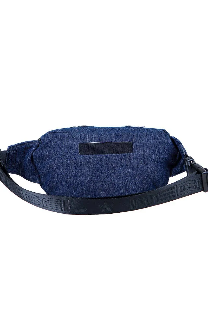 Denim Youth Rebel Fanny Pack with Black Zipper