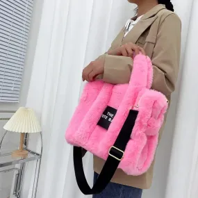 Designer Faux Fur Tote Bag